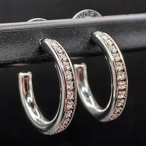 Swarovski crystal hoop earrings